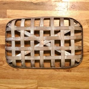 Wall Decor | Distressed Tobacco Basket With Galvanized Metal | Poshmark